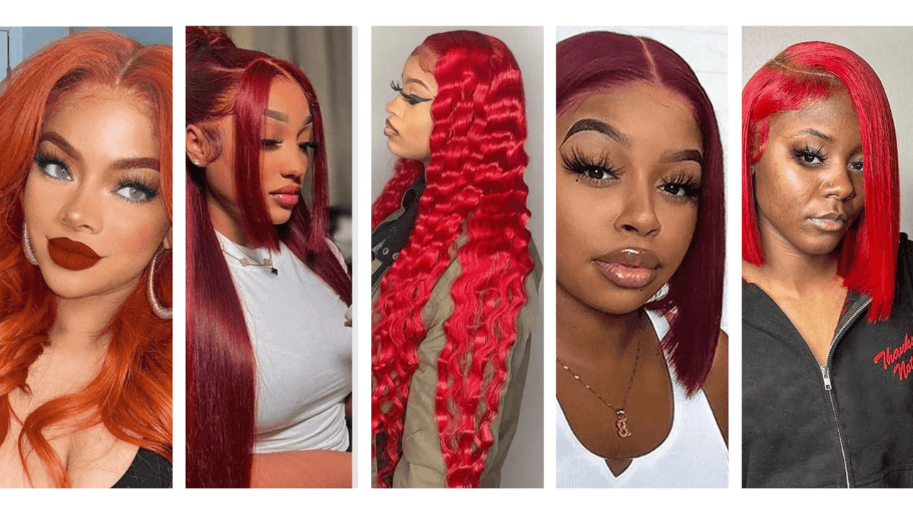 Red Human Hair Wigs