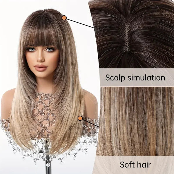 Blond Wig with Bangs