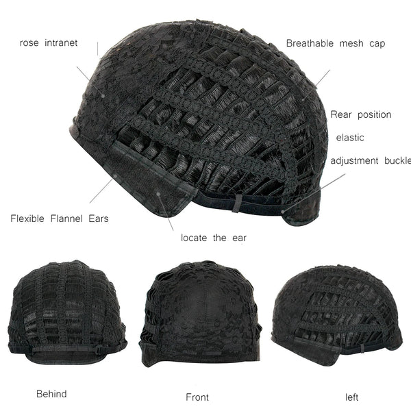 Brown Wig Breathable Mesh Cap