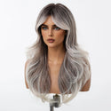 Grey wig styled on mannequin