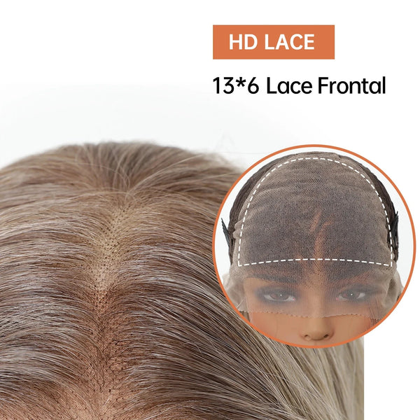 HD Lace Front Blonde Wig Ash Colour