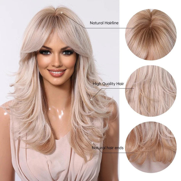 Long Platinum Blonde Wig