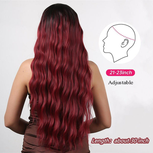 Red Ombre Lace Front Wig