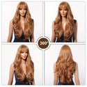 Stylonic auburn wig for redheads with natural finish