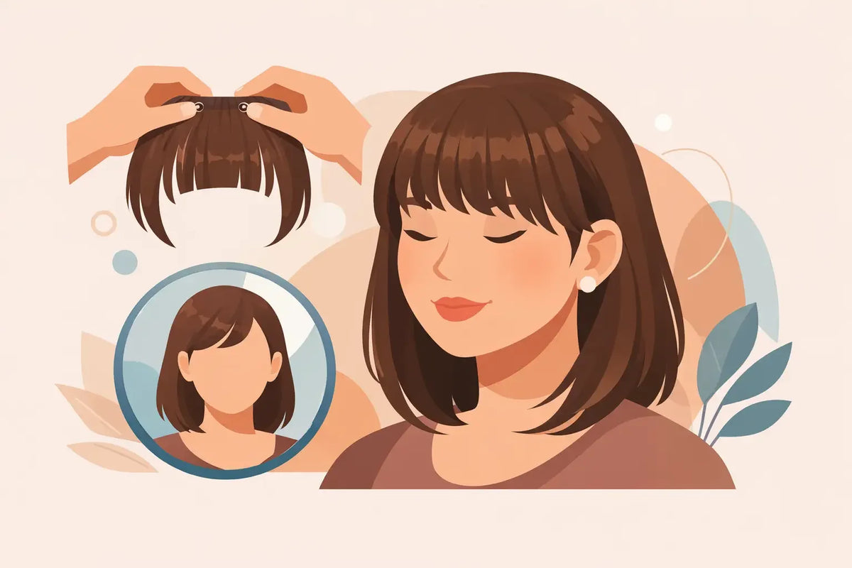 Clip In Bangs for Round Faces That Flatter
