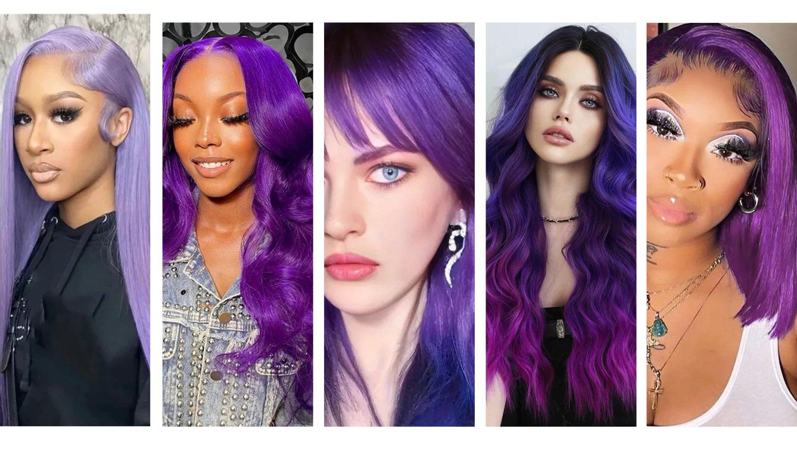 Purple Wigs - Stylonic Wigs