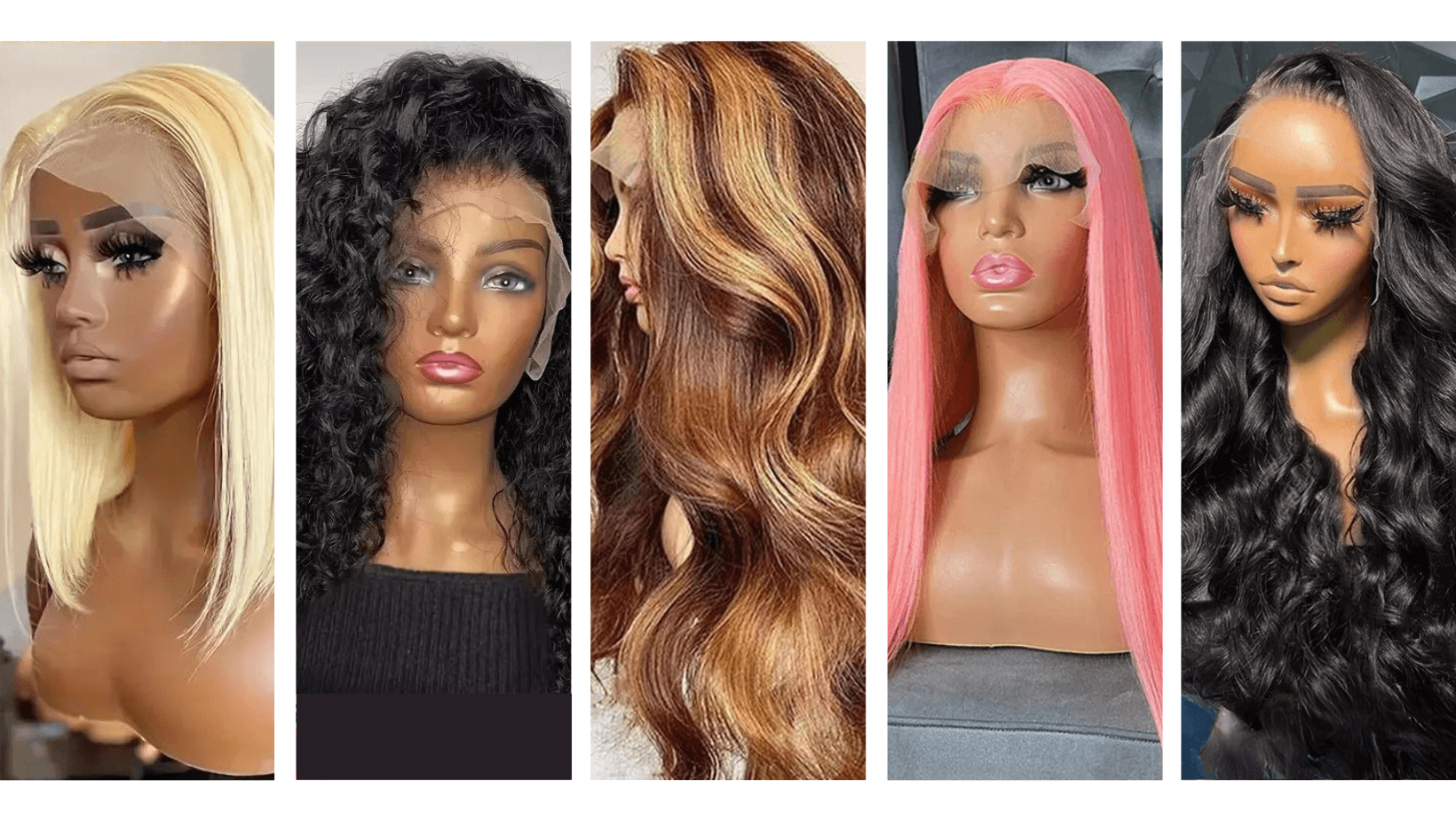 Image of Mannequins wearing Lace Front Wigs from Stylonic Fashion Boutique