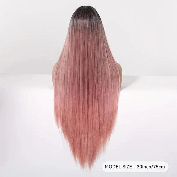 30 Inch Pink Wig