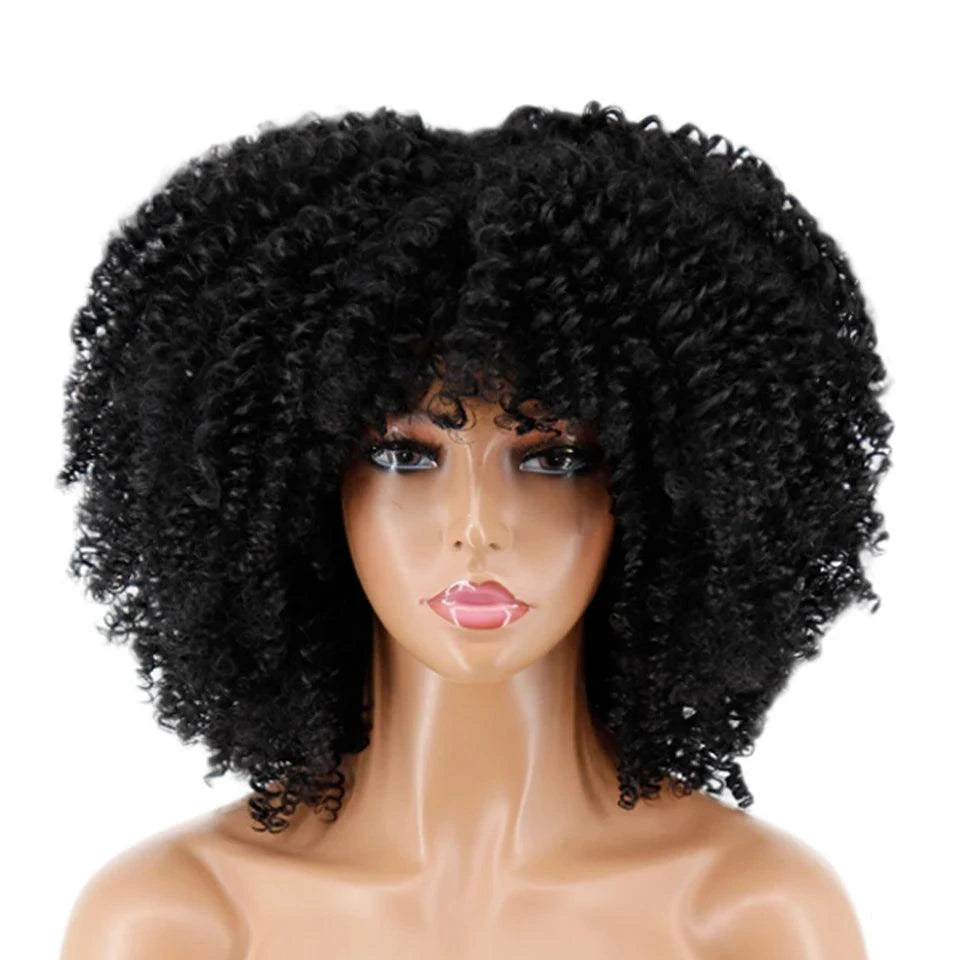 Afro-style synthetic wig for 70s costume or party