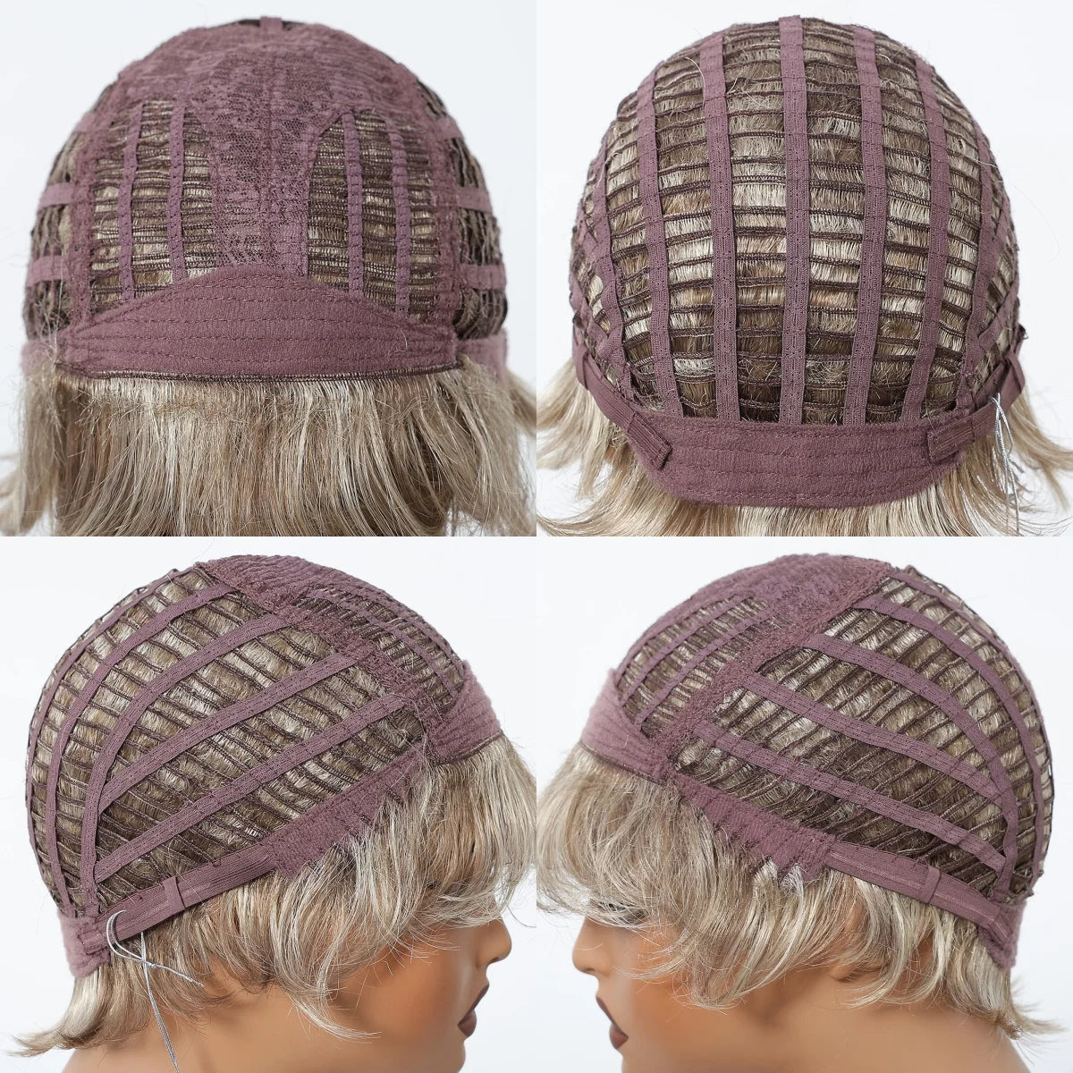 Ash Blonde Glueless Wigs Basic Wig Cap