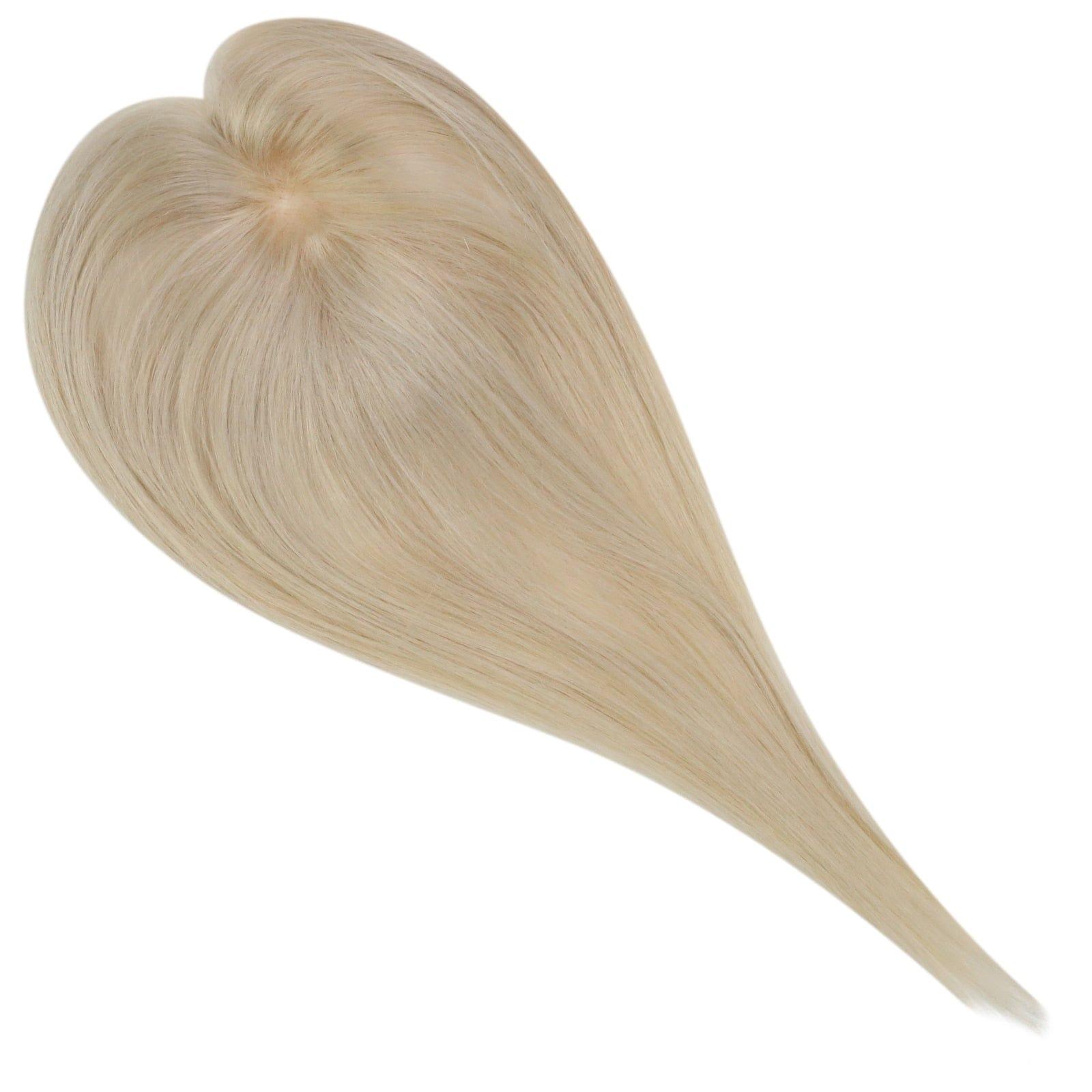 Ash Blonde Human Hair Topper