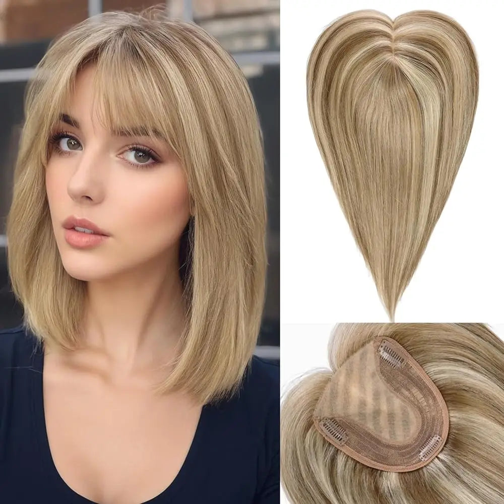 Ash Blonde Mixed Clip in Hair Toppers UK