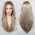Ash Blonde Wig displayed on a mannequin head with a plain background