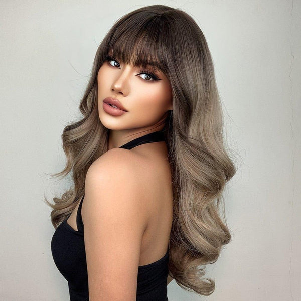 Ash Brown Wavy Wig
