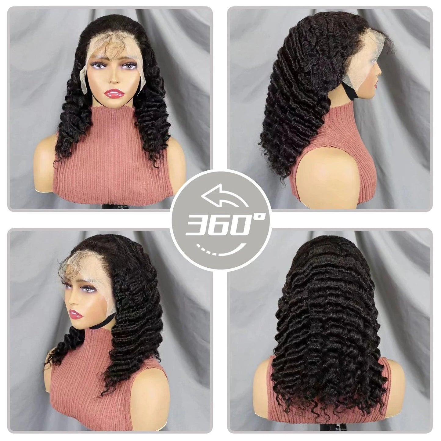 Back view highlighting the length and natural flow of the brown human hair wig