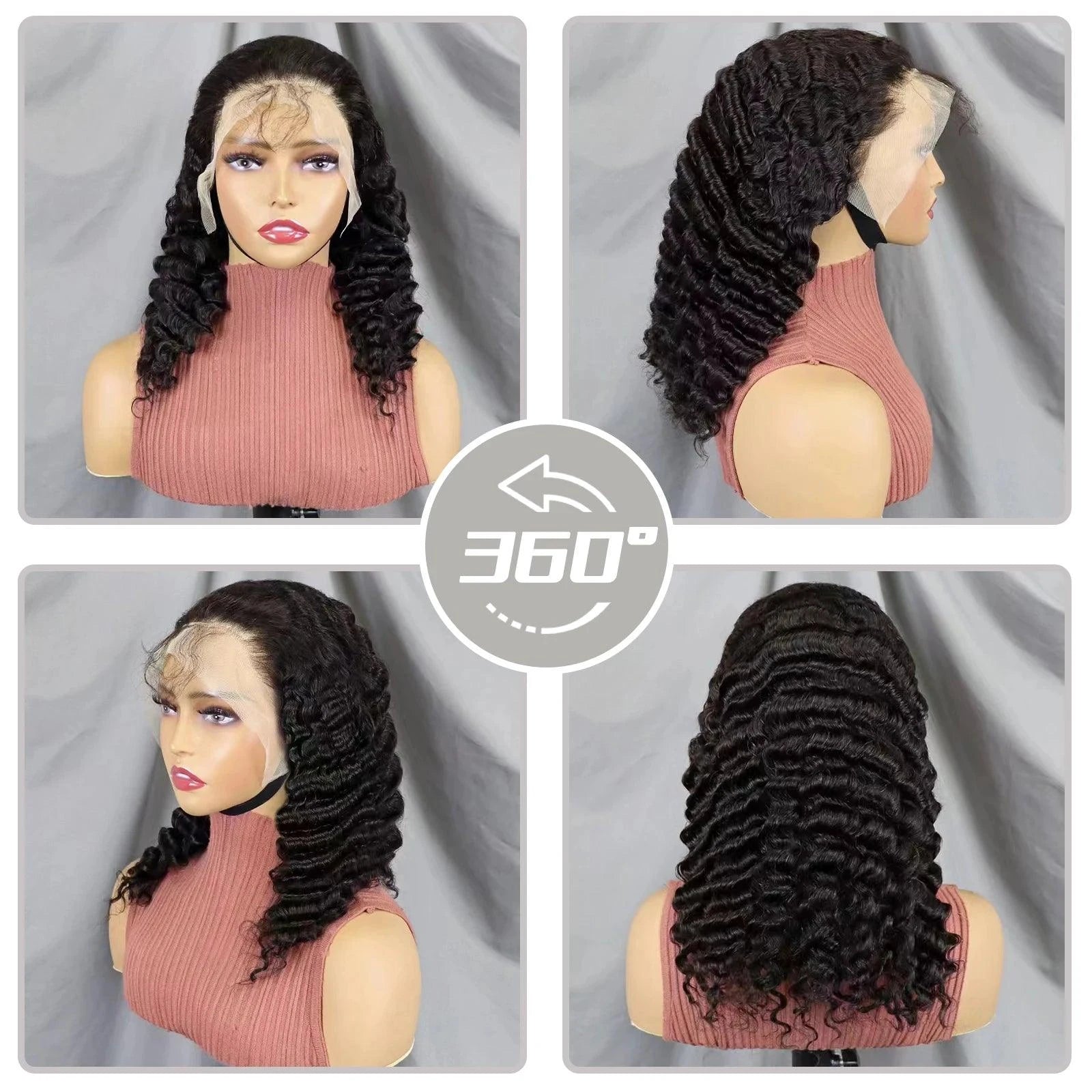 Back view highlighting the length and natural flow of the brown human hair wig