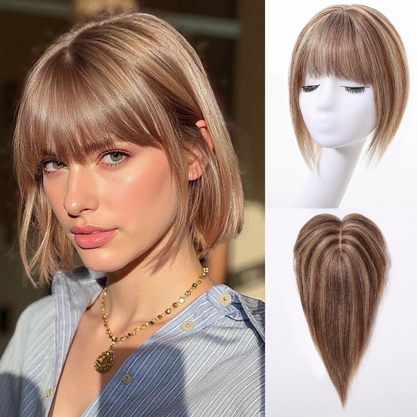 Best Hair Toppers for Thinning Hair Mixed Brown