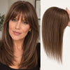 Best_Real_Human_Hair_Topper_UK_Brown_with_bangs