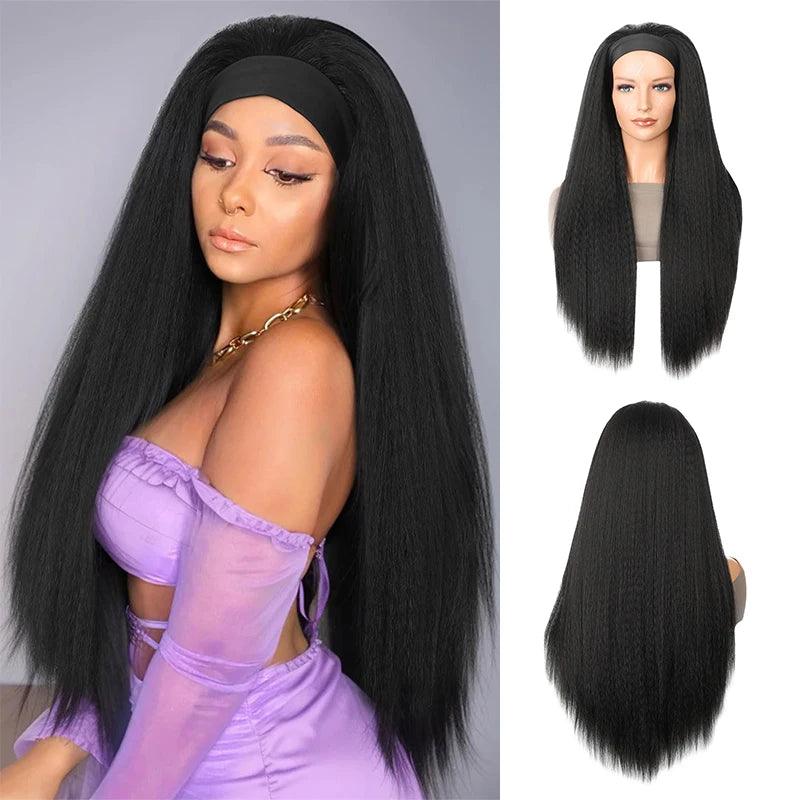 Black Kinky Straight Wig