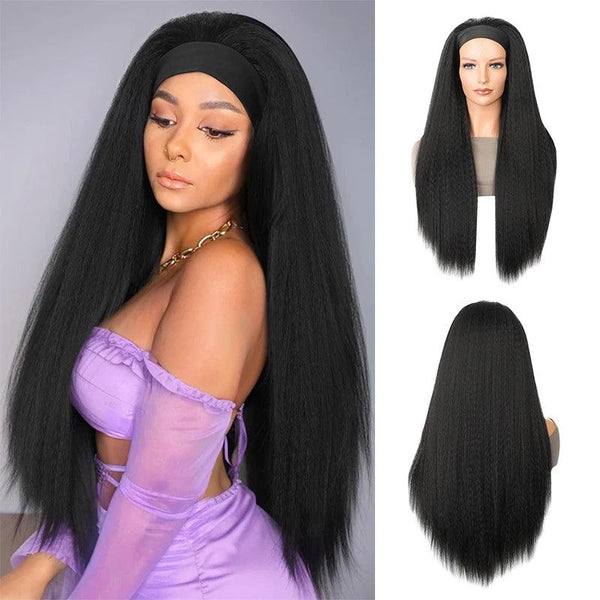 Black Kinky Straight Wig