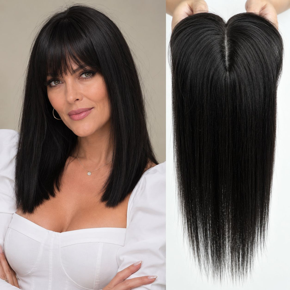 Black Remy Hair Toppers UK