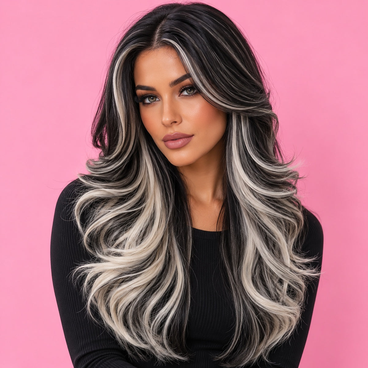 Black Synthetic Lace Wig