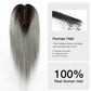 Black and Grey Human Hair Topper