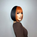 Black and Orange Bob Wig