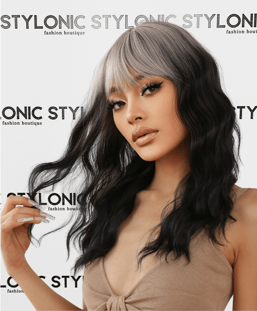 Black and Silver Wig