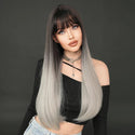 Black to Grey Wig