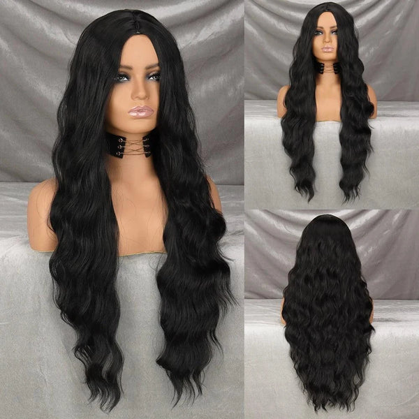 Black wig on wig stand – storage and care