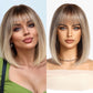 Blonde Bob Wig with Fringe