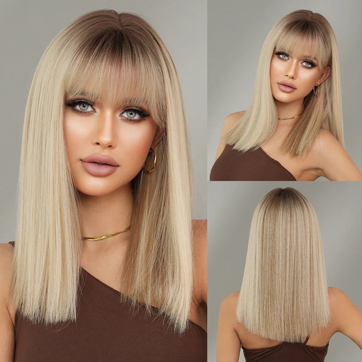 Blonde Bob with Fringe Wig