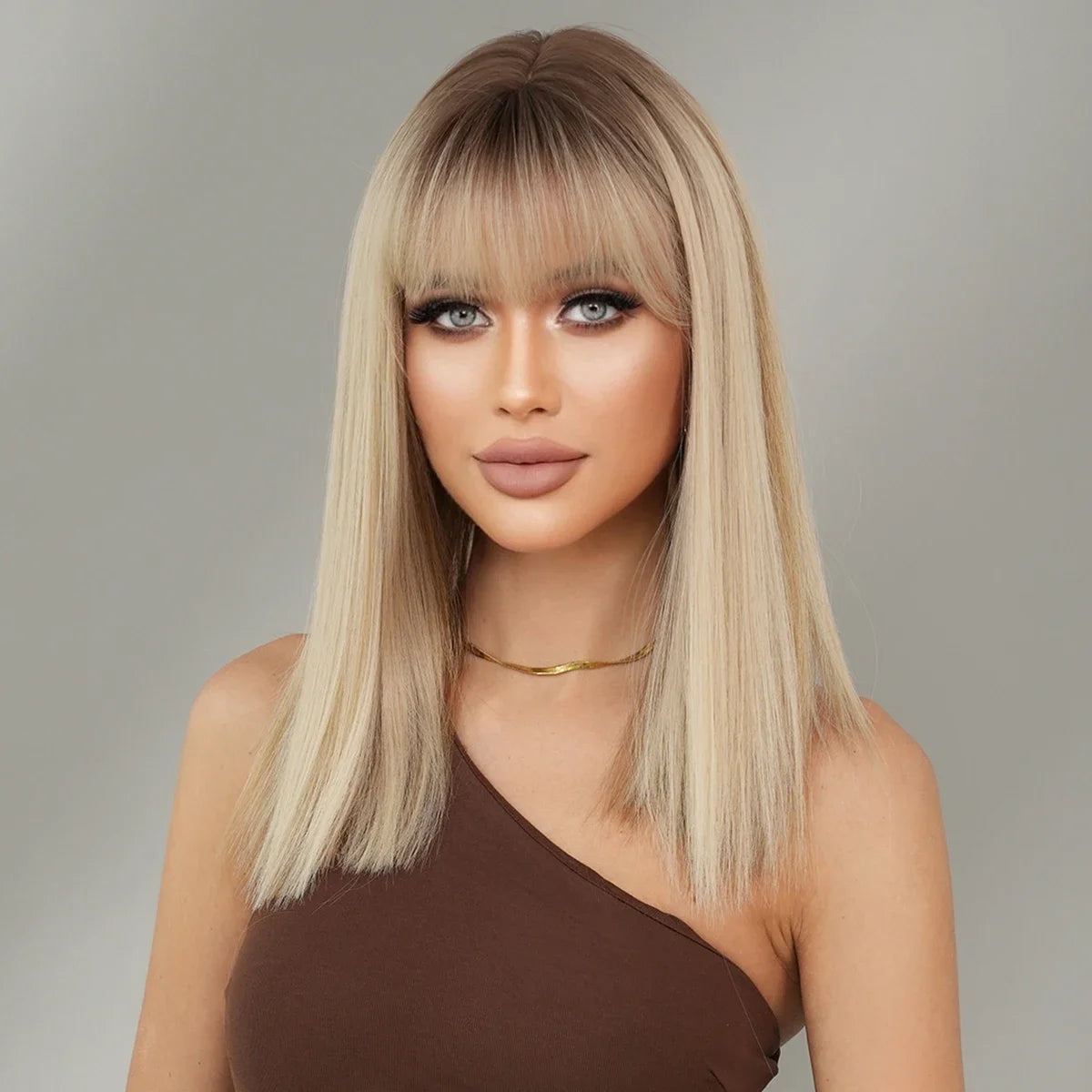 Blonde Bob with Fringe Wig Stylonic