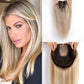 Blonde Clip-In Wiglet for Thinning Hair – Top View with Scalp Base