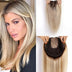 Blonde Clip-In Wiglet for Thinning Hair – Top View with Scalp Base