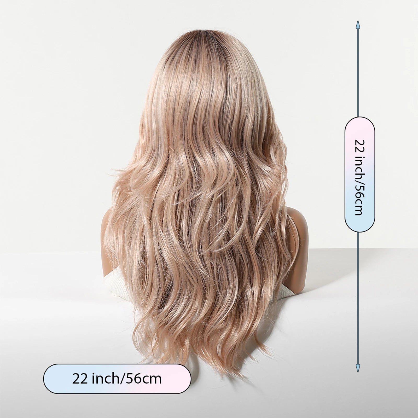 Blonde Fringe Wig Rear View