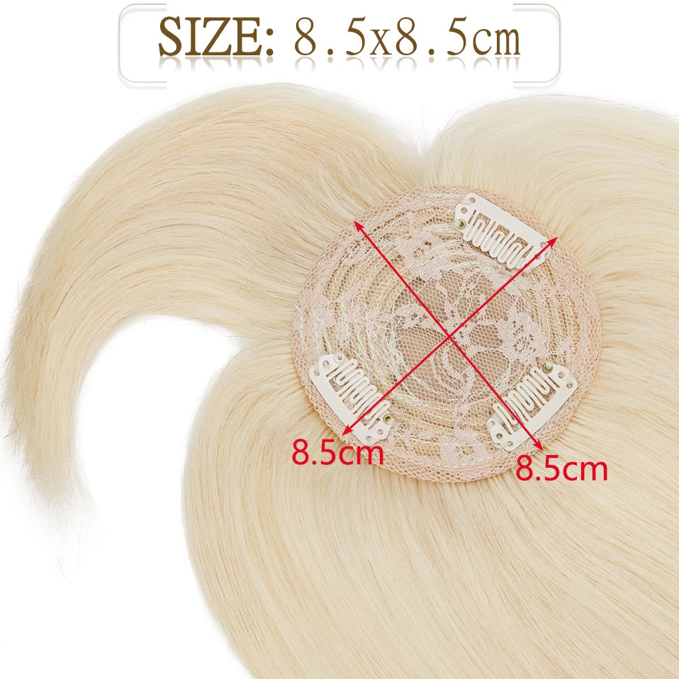 Blonde Hair Topper Human Hair Base