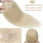 Blonde Hair Topper Human Hair Top View