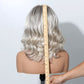Blonde Human Hair Blend Wig 14 Inches
