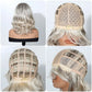 Blonde Human Hair Blend Wig Cap