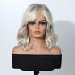 Blonde Human Hair Blend Wig Front View