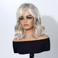 Blonde Human Hair Blend Wig Side View