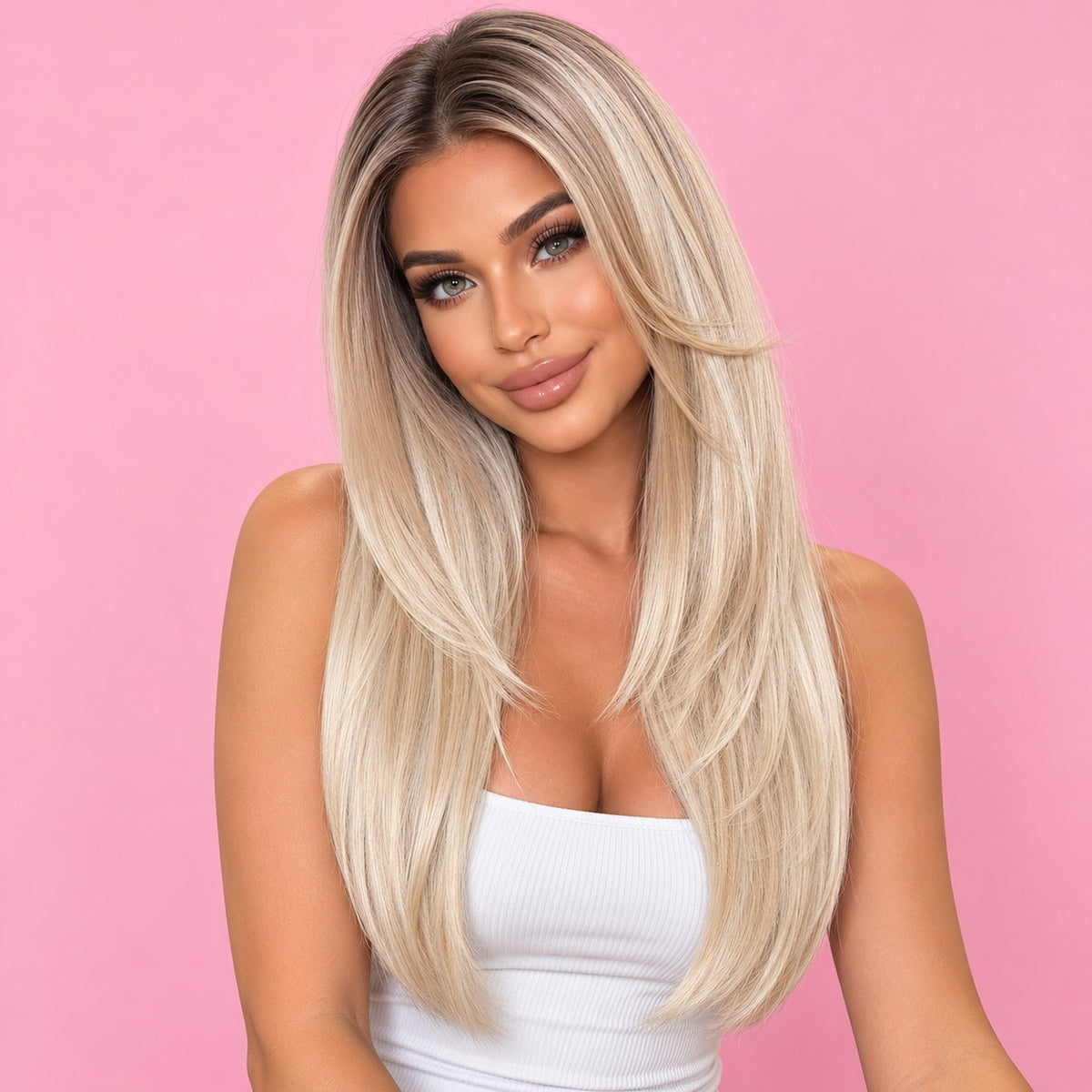 Blonde Wig Dark Roots