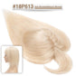 Blonde hair extension with color code #18P613 on a white background