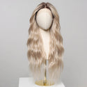 Blonde hair wig on mannequin with lace front