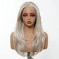 Blonde wig on a mannequin head against a white background