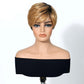 Mannequin head with a blonde wig on a white background