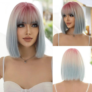 Blue Pink Wig