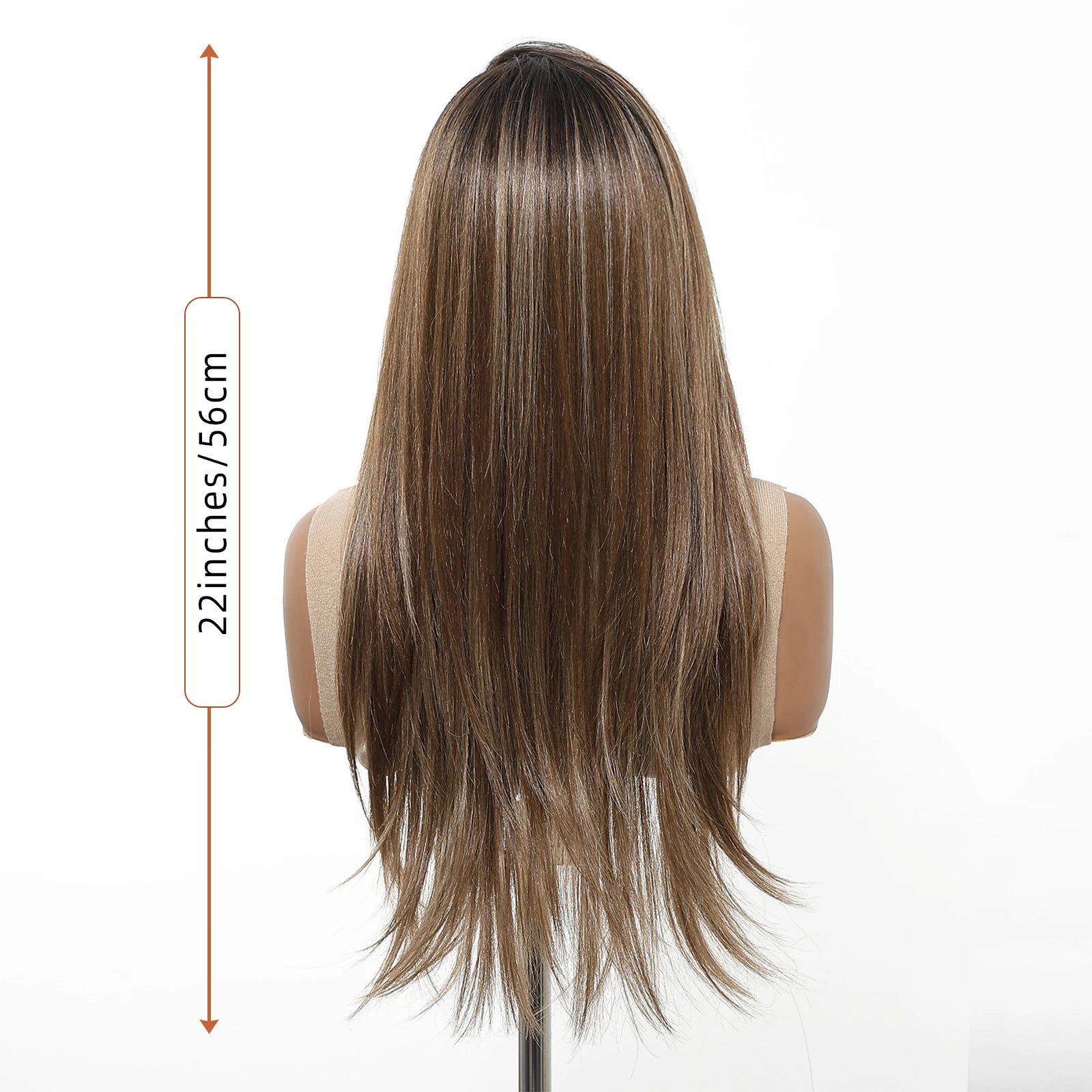 Brown Medium Length Straight Wig